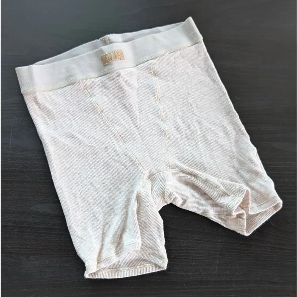 SKIMS Beige Cotton High Waist Boyfriend Boxer, size XS